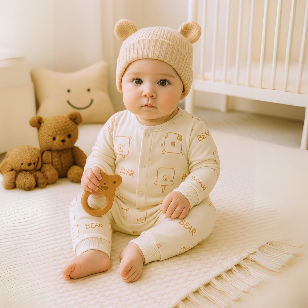Playful Animal Print Cotton Romper - Beekee