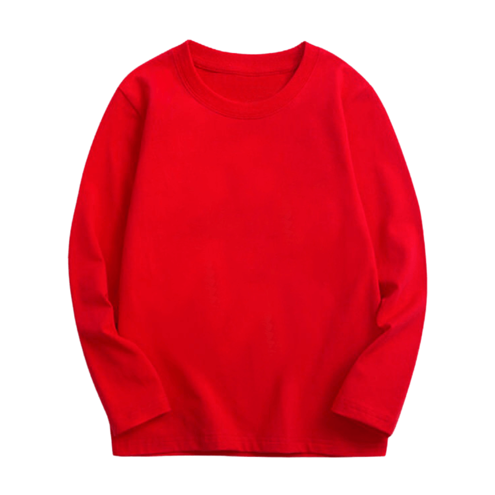 Kids Cotton Long Sleeve Crewneck Shirt- Beekee