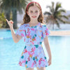 Adorable Tropical Floral Girls' Swim Set-Beekee
