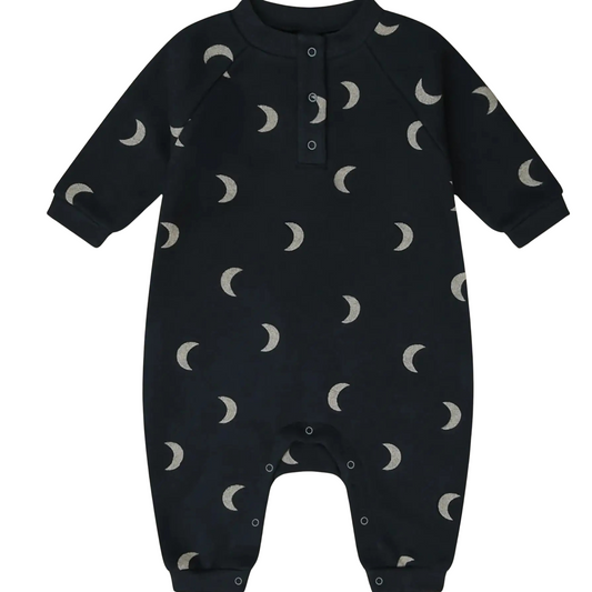 Autumn & Winter Baby Jumpsuit – Long Sleeve Moon Print Outfit for Boys and Girls