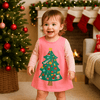 Festive Christmas Tree Girls Long Sleeve Dress - Beekee