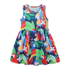 Colorful Tropical Parrot Girls Summer Dress - Beekee