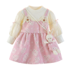 Bunny Strap Floral Layered Dress - Beekee