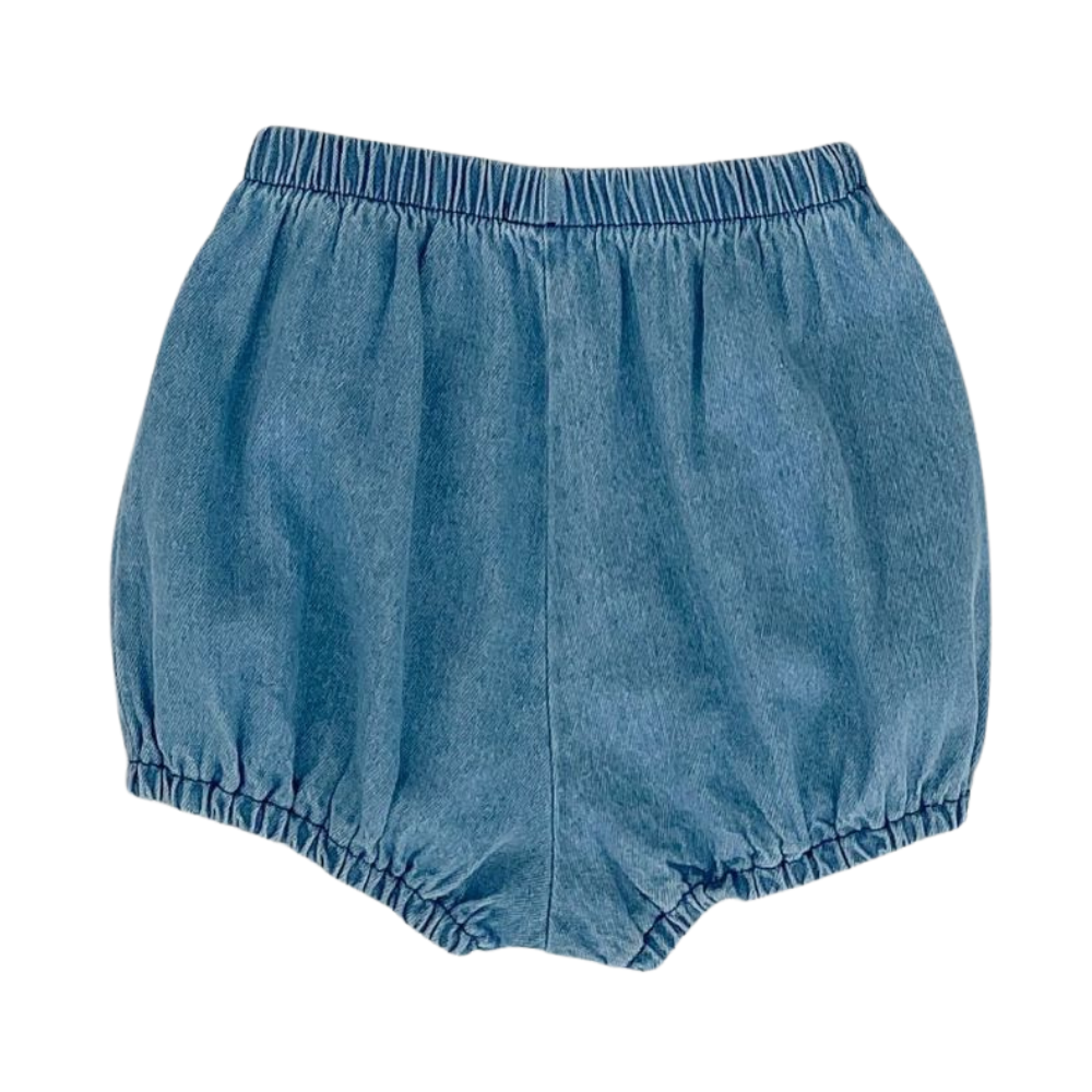 Sweet Denim Ruffle Top & Bloomer Baby Set - Beekee