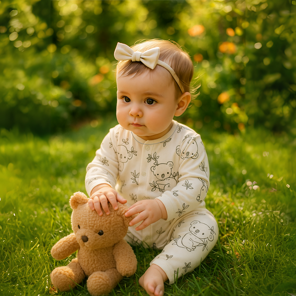 Playful Animal Print Cotton Romper - Beekee