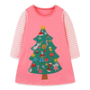 Festive Christmas Tree Girls Long Sleeve Dress - Beekee