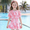 Adorable Tropical Floral Girls' Swim Set-Beekee