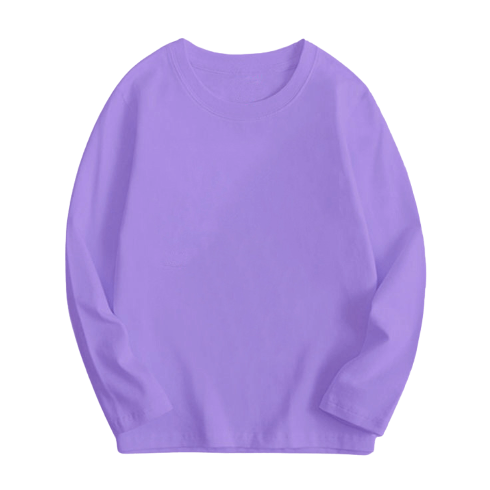 Kids Cotton Long Sleeve Crewneck Shirt- Beekee