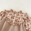 Vintage Floral Ruffle Baby Romper - Beekee