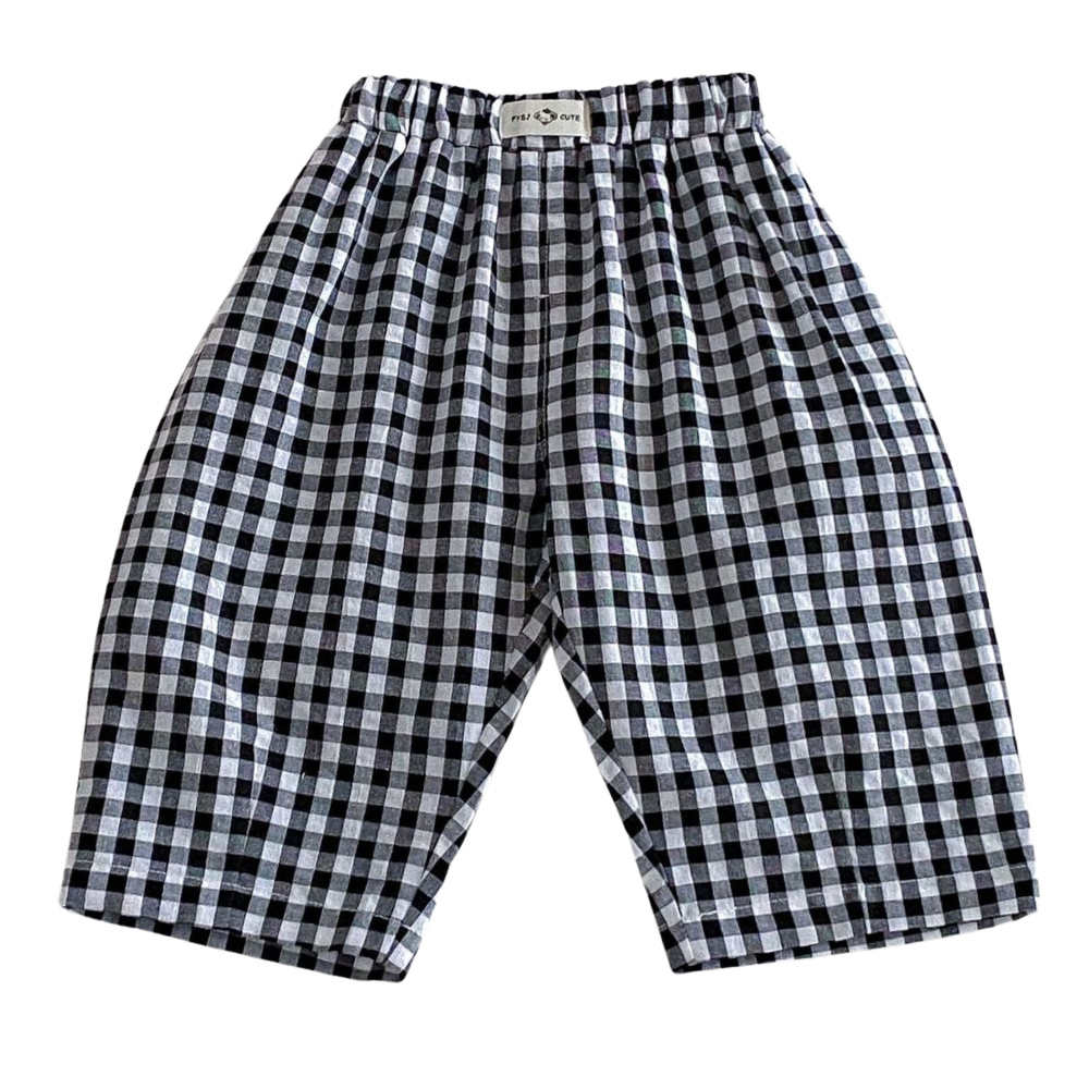 Cute Gingham Check Kids' Summer Shorts - Beekee