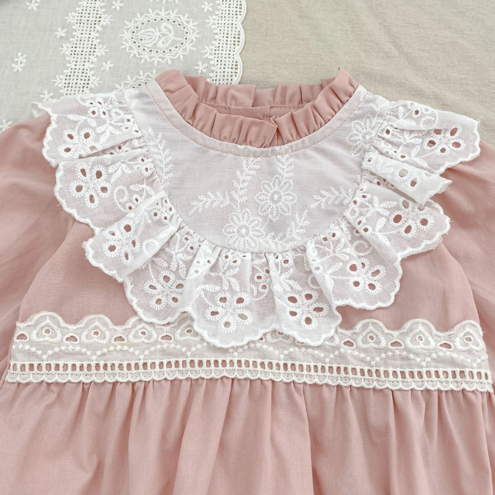 Darling Daisy Lace Baby Dress & Romper Set-Beekee