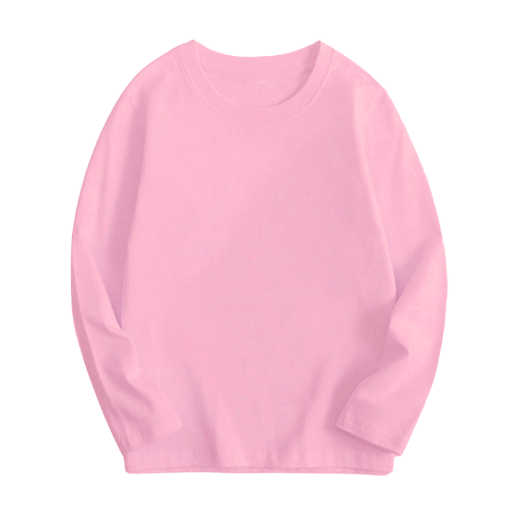 Kids Cotton Long Sleeve Crewneck Shirt- Beekee