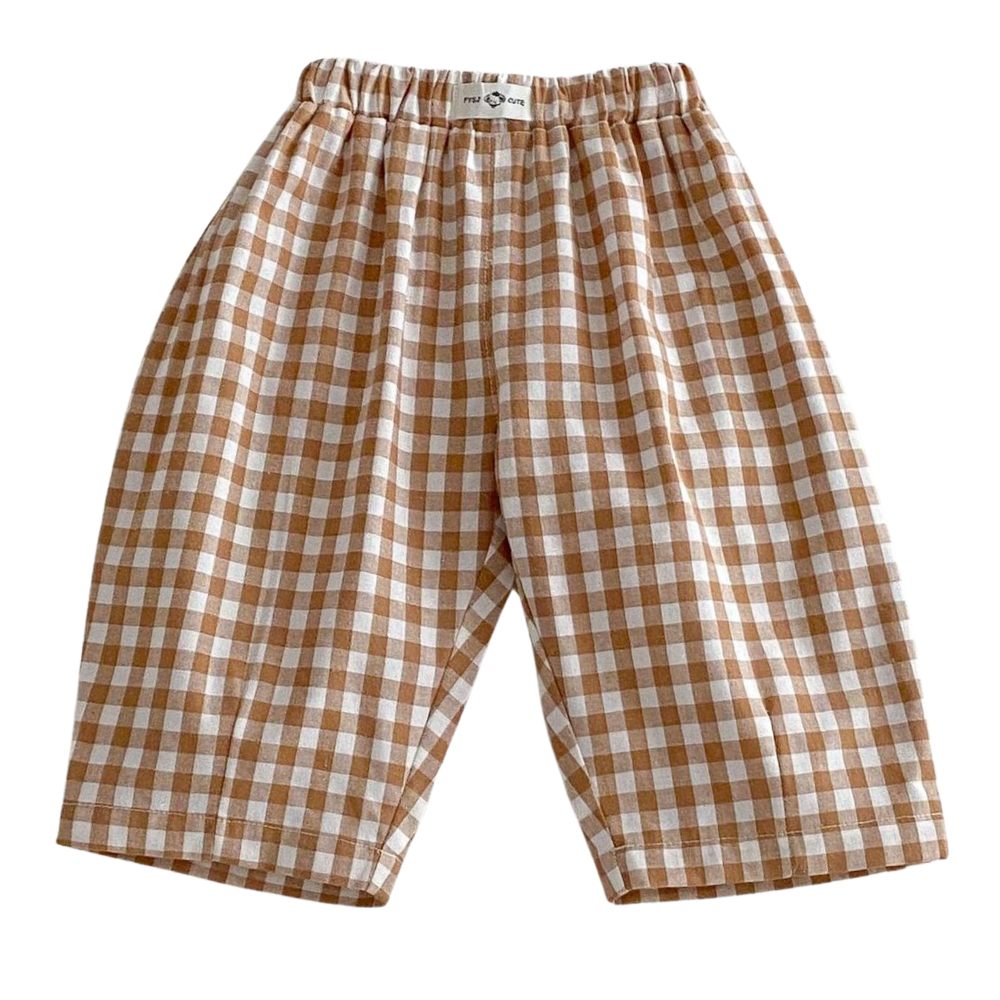 Cute Gingham Check Kids' Summer Shorts - Beekee
