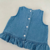 Sweet Denim Ruffle Top & Bloomer Baby Set - Beekee