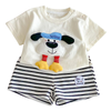 Cute Puppy 3D T Shirt & Striped Shorts Set for Kids-Beekee