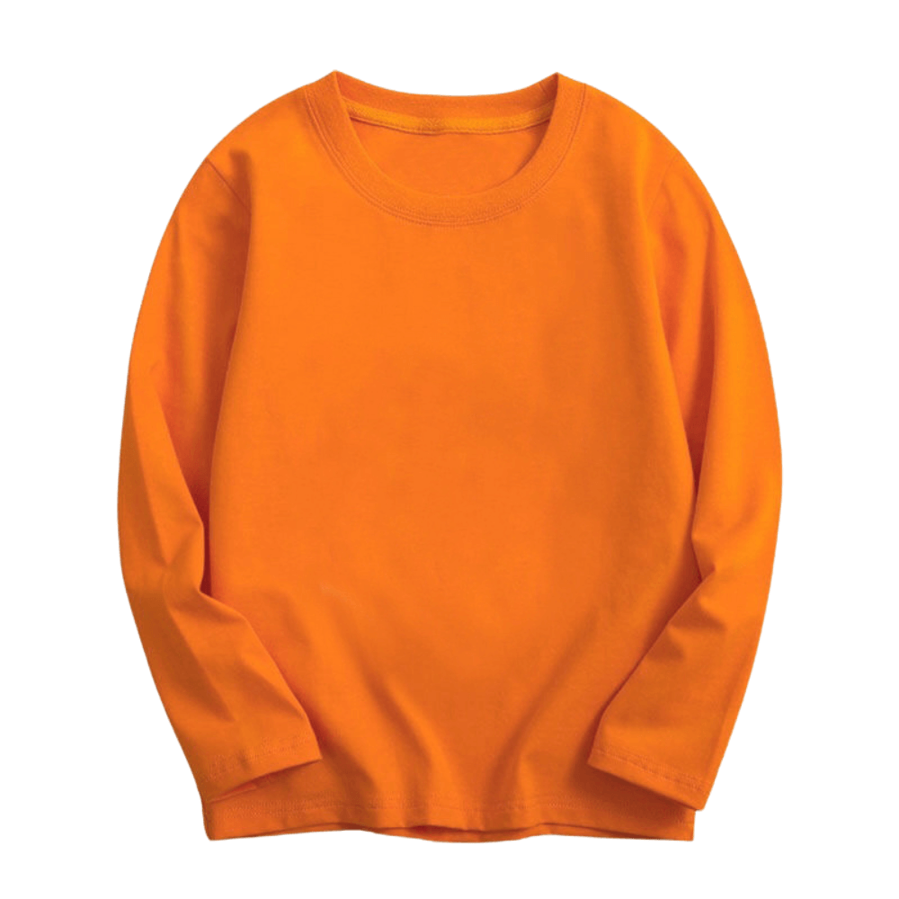 Kids Cotton Long Sleeve Crewneck Shirt- Beekee
