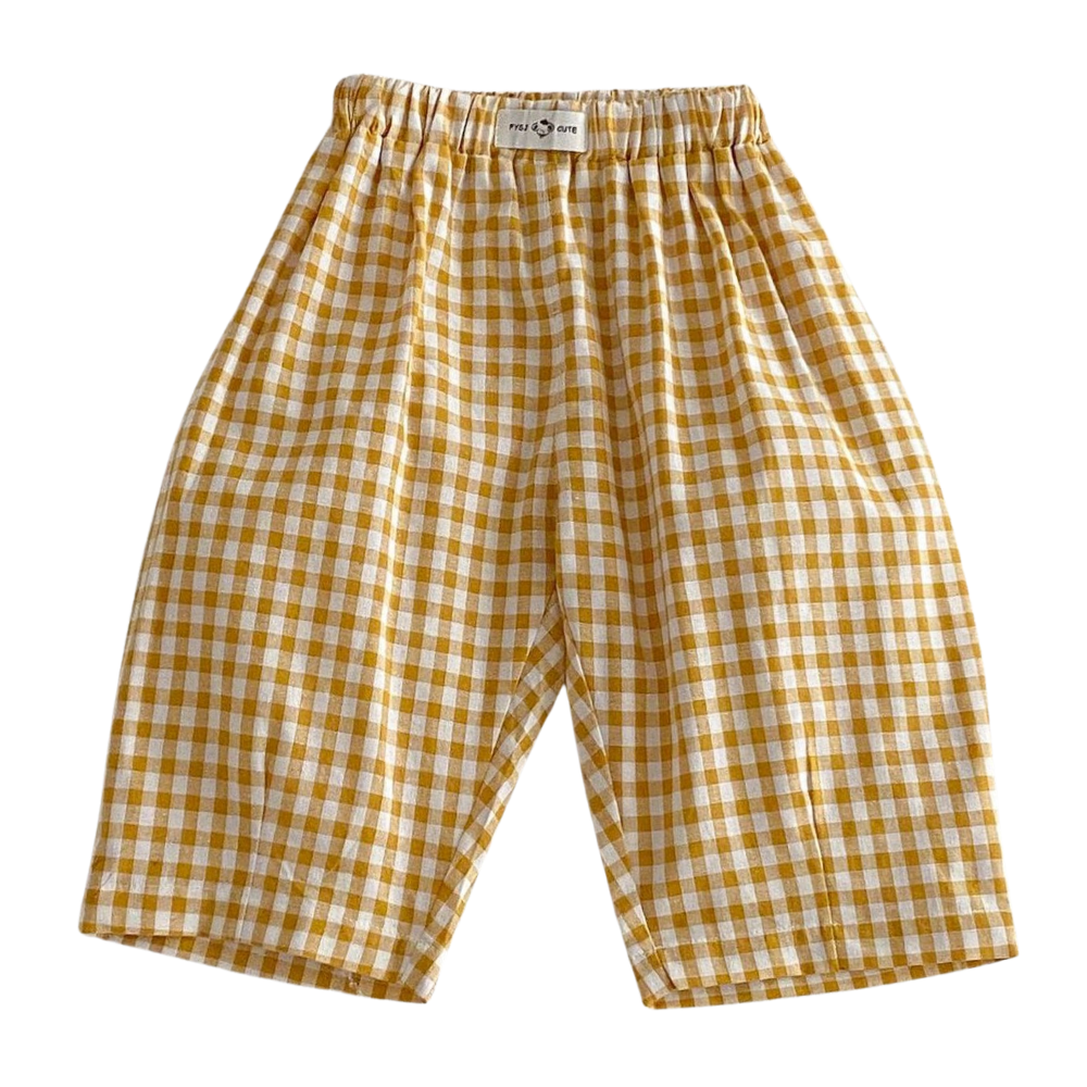 Cute Gingham Check Kids' Summer Shorts - Beekee