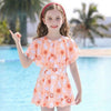Adorable Tropical Floral Girls' Swim Set-Beekee