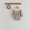 Classic Gingham Ruffle Baby Romper-Beekee