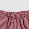 Girls' Ruffle Waist Drawstring Cotton Shorts-Beekee