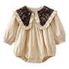 Floral Collar Baby Romper & Sister Dress Set-Beekee