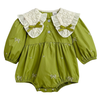 Sweet Floral Lace Collar Baby Dress & Romper Set-Beekee