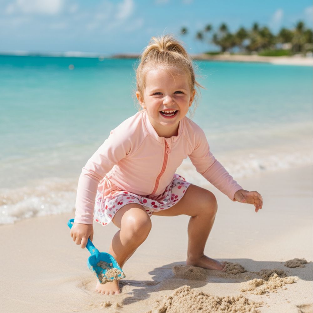 Sweet Ruffle Long Sleeve Girls' Swim Set - Beekee