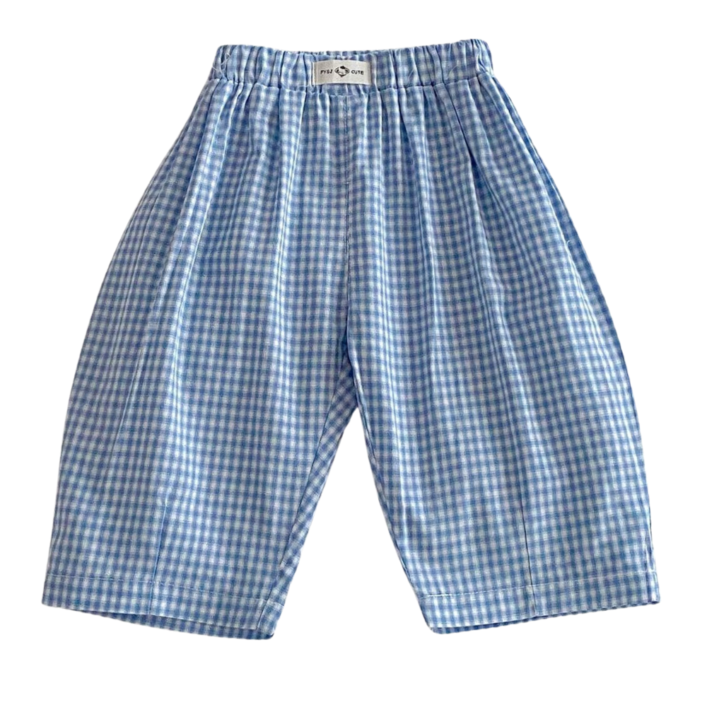 Cute Gingham Check Kids' Summer Shorts - Beekee
