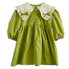Sweet Floral Lace Collar Baby Dress & Romper Set-Beekee