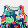 Colorful Tropical Parrot Girls Summer Dress - Beekee