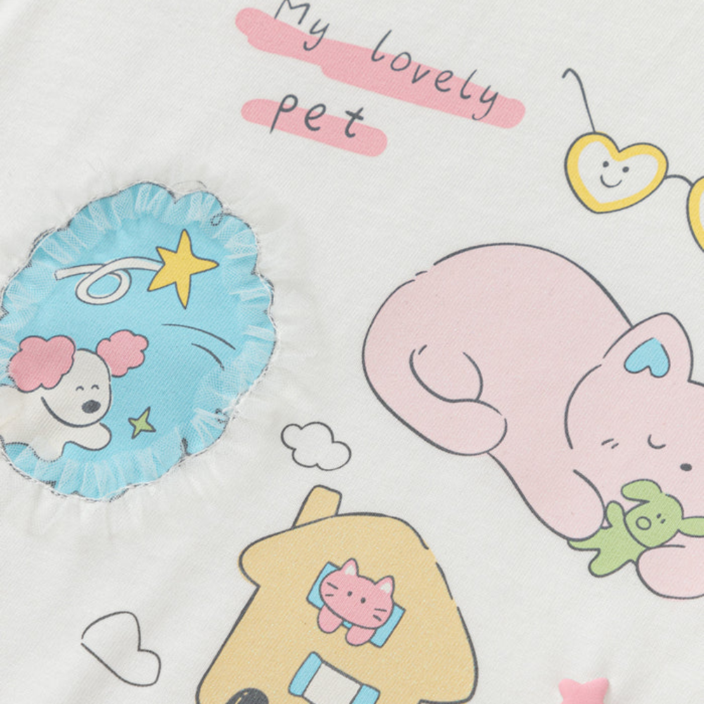 Girls Cute Print Long Sleeve Shirt- Beekee