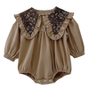 Floral Collar Baby Romper & Sister Dress Set-Beekee