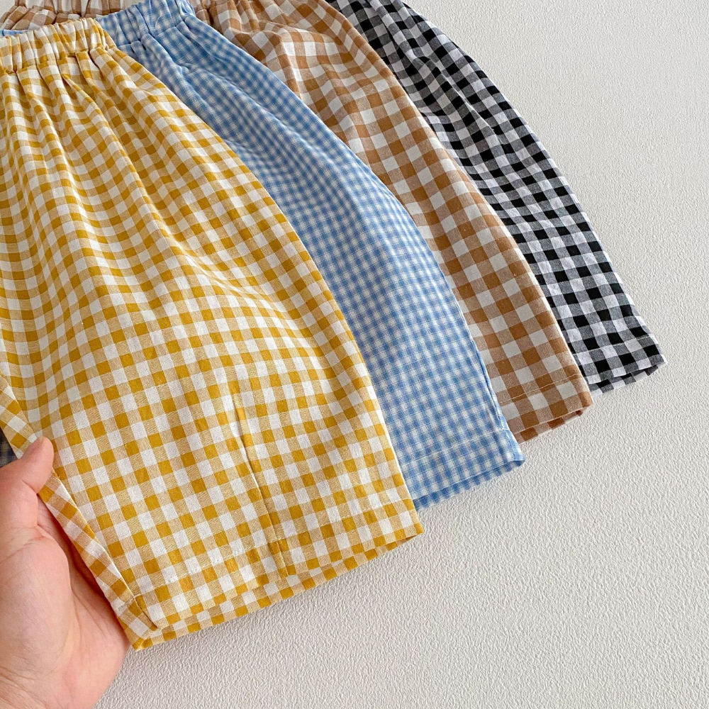 Cute Gingham Check Kids' Summer Shorts - Beekee