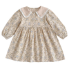 Vintage Floral Ruffle Collar Dress & Romper Set-Beekee