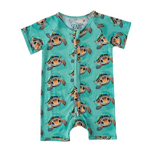 Adorable Sea Turtle Baby Summer Romper - Beekee