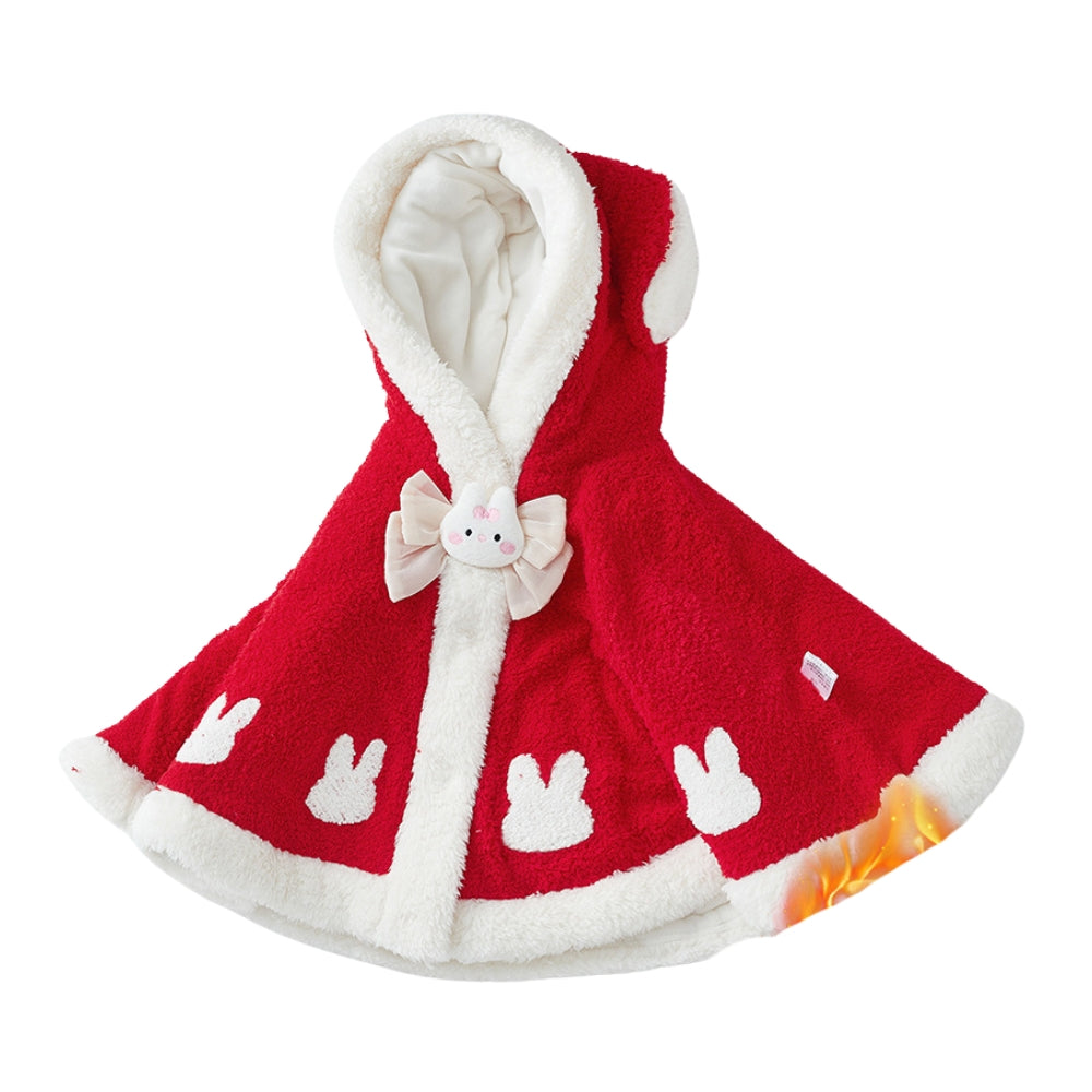 Adorable Bunny Hooded Christmas Cape - Beekee