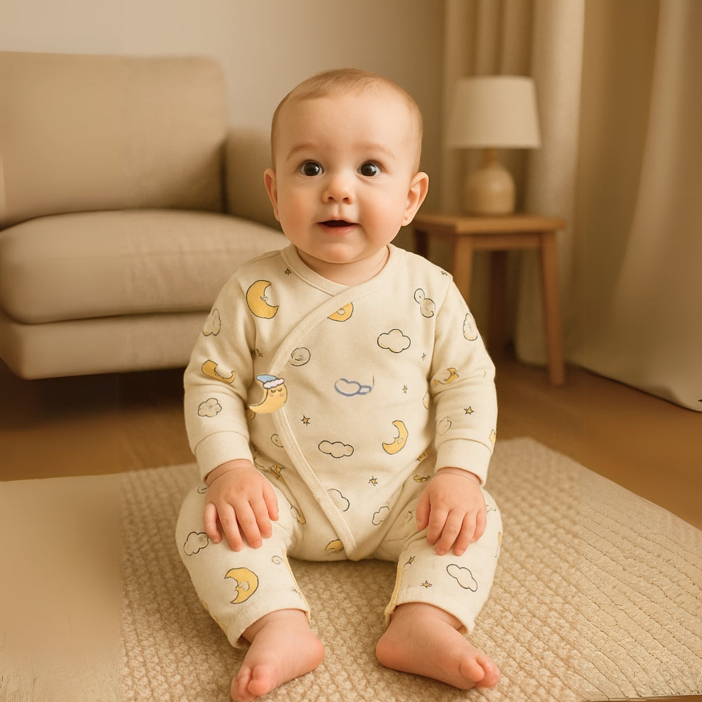 Adorable Cartoon Print Baby Jumpsuit - Beekee