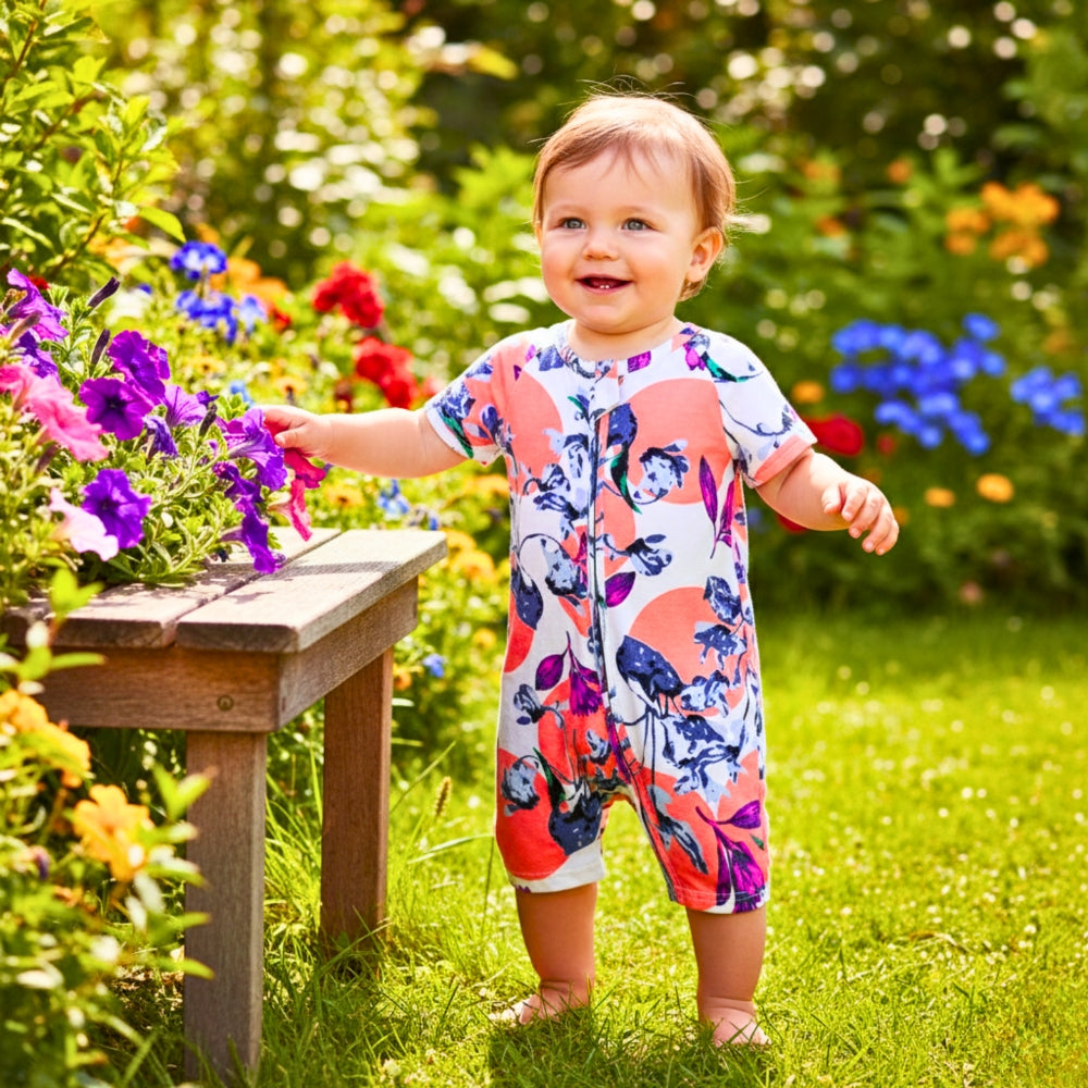 Adorable Colorful Print Baby Romper - Beekee