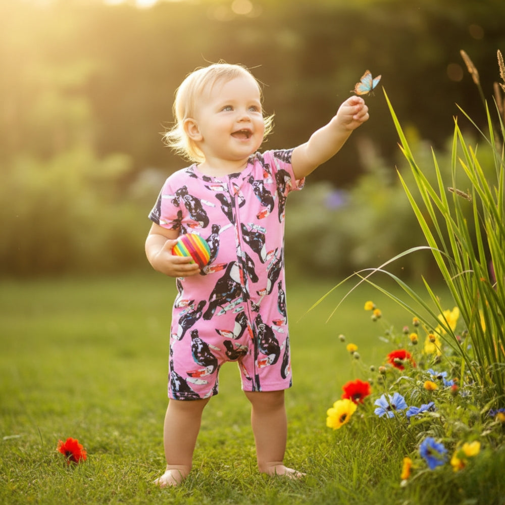Adorable Colorful Print Baby Romper - Beekee
