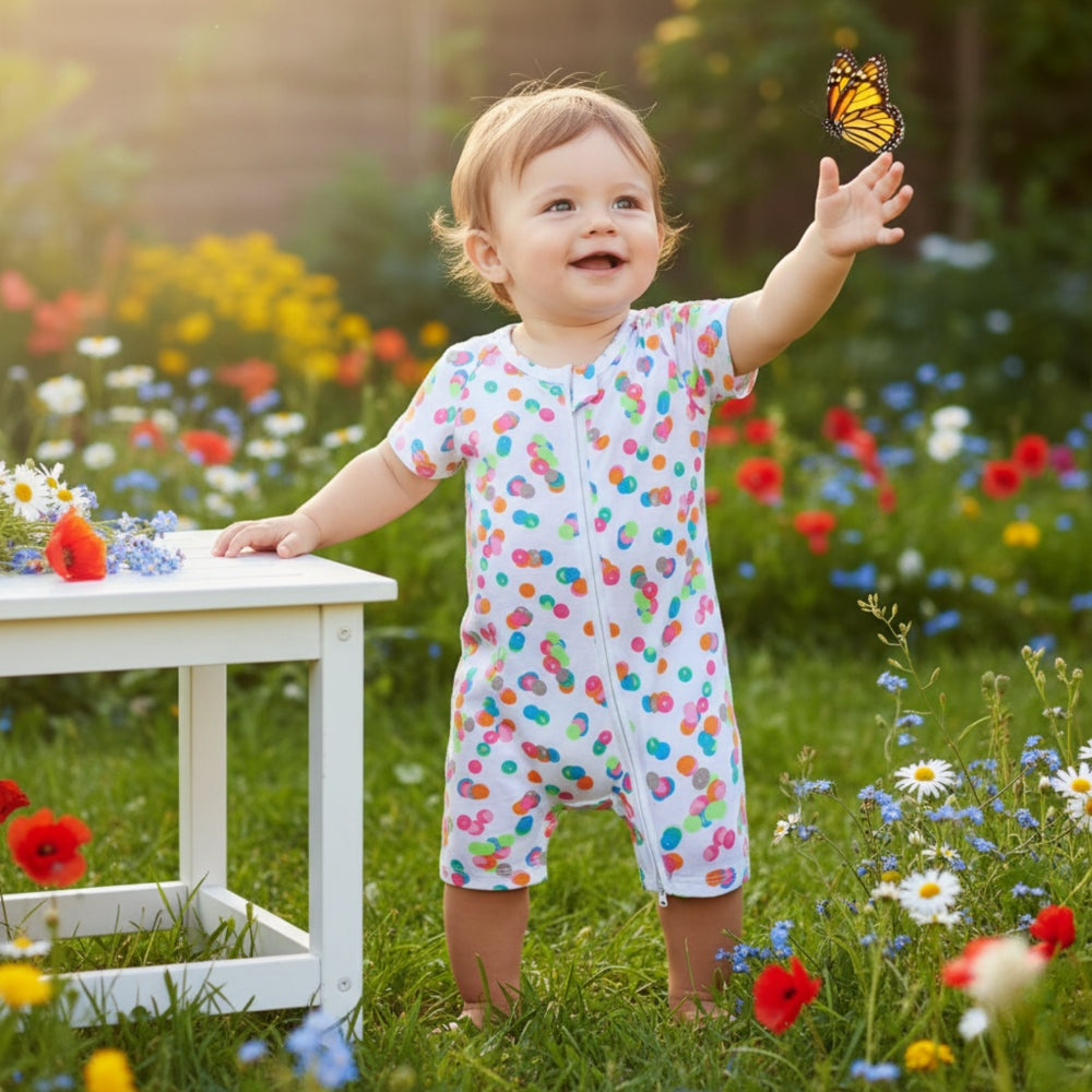 Adorable Colorful Print Baby Romper - Beekee