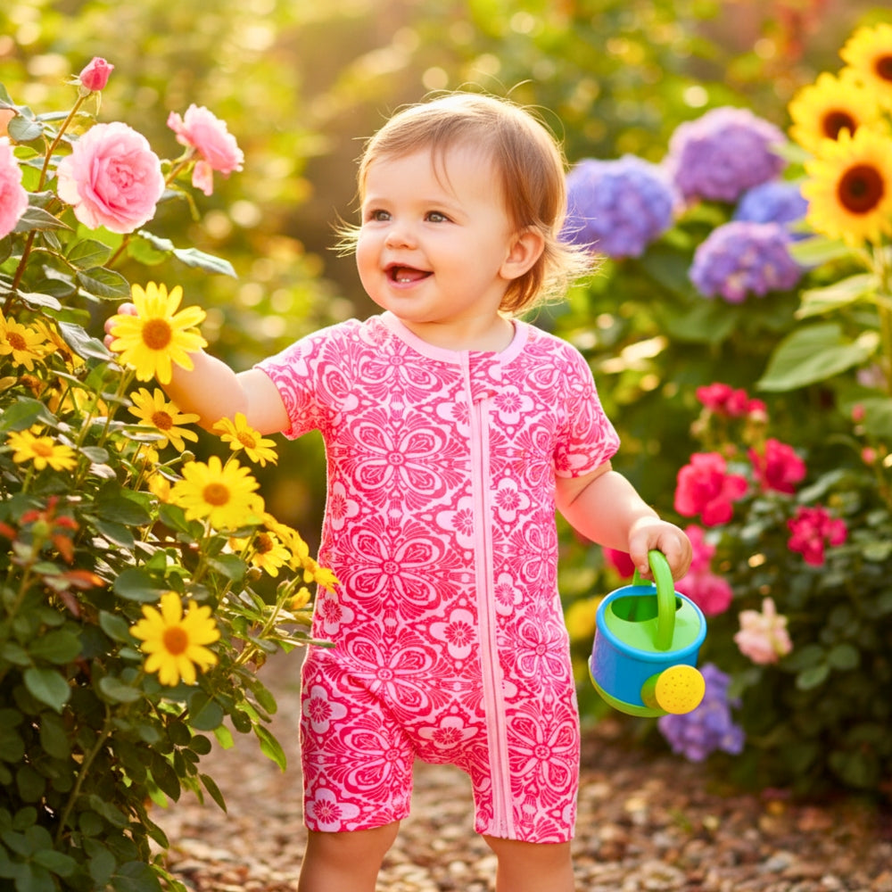 Adorable Colorful Print Baby Romper - Beekee