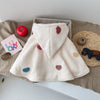 Adorable Heart Fleece Hooded Baby Cape - Beekee