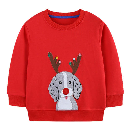Adorable Puppy Reindeer Christmas Sweatshirt - Beekee