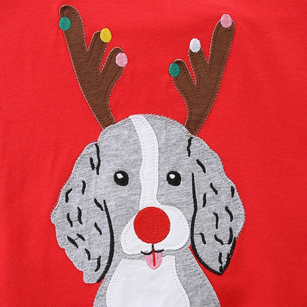 Adorable Puppy Reindeer Christmas Sweatshirt - Beekee