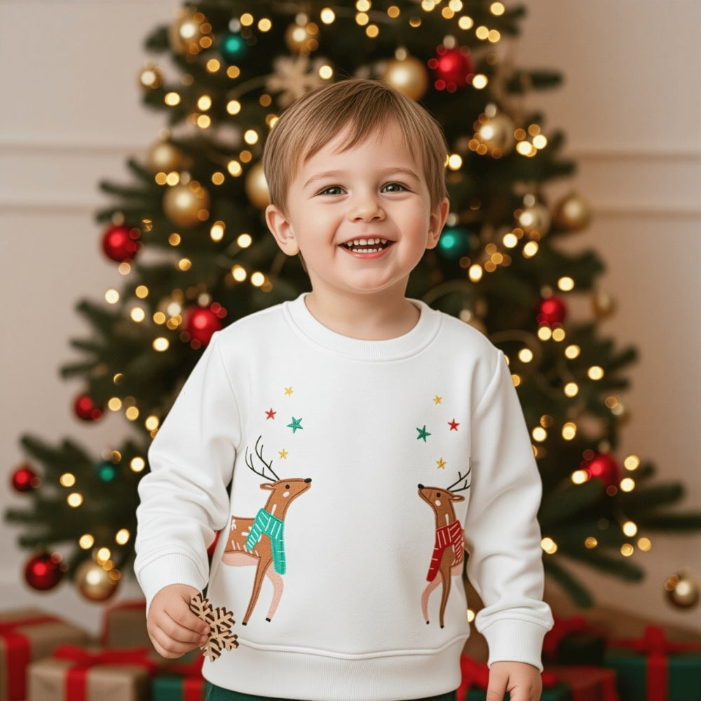 Adorable Reindeer Christmas Sweatshirt - Beekee