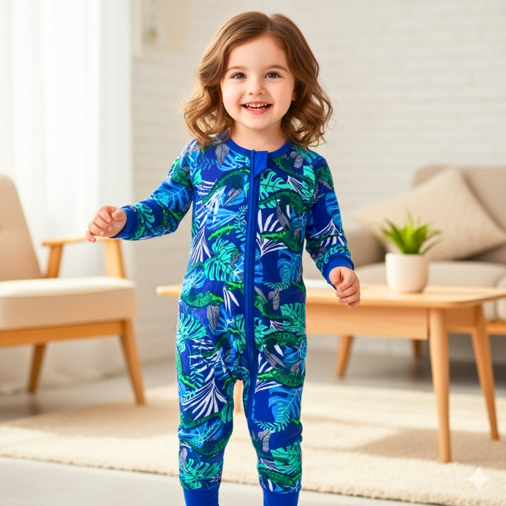 Adorable Tropical Print Baby Romper - Beekee