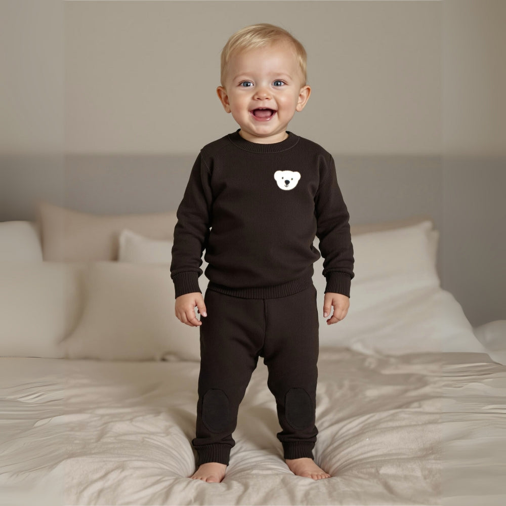 Animal Embroidered Cotton Sweatsuit Set - Beekee