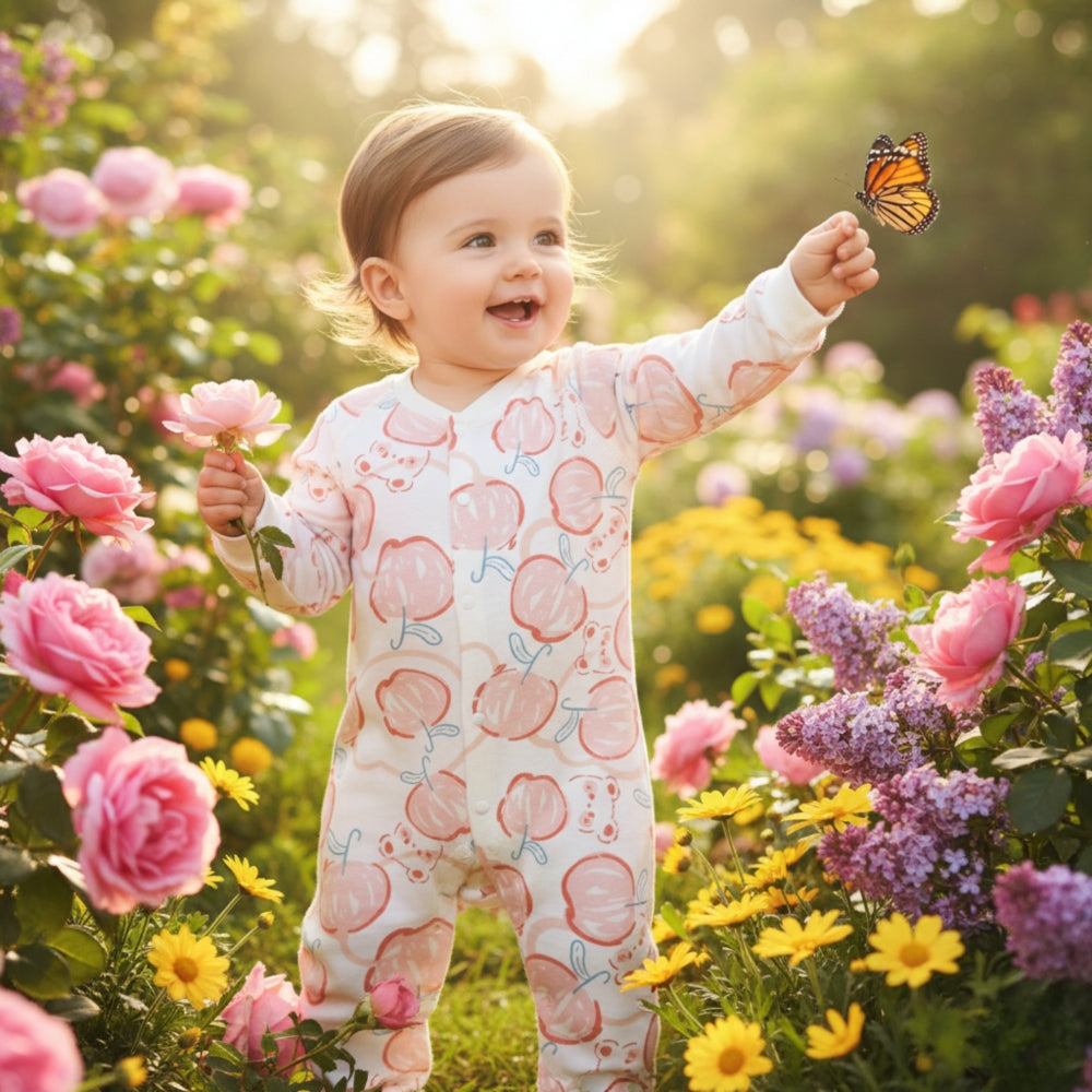 Animal and Fruit Print Baby Romper - Beekee