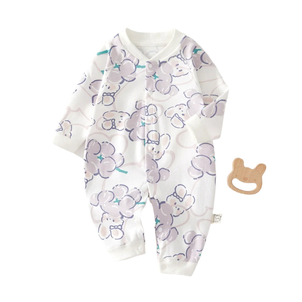 Animal and Fruit Print Baby Romper - Beekee