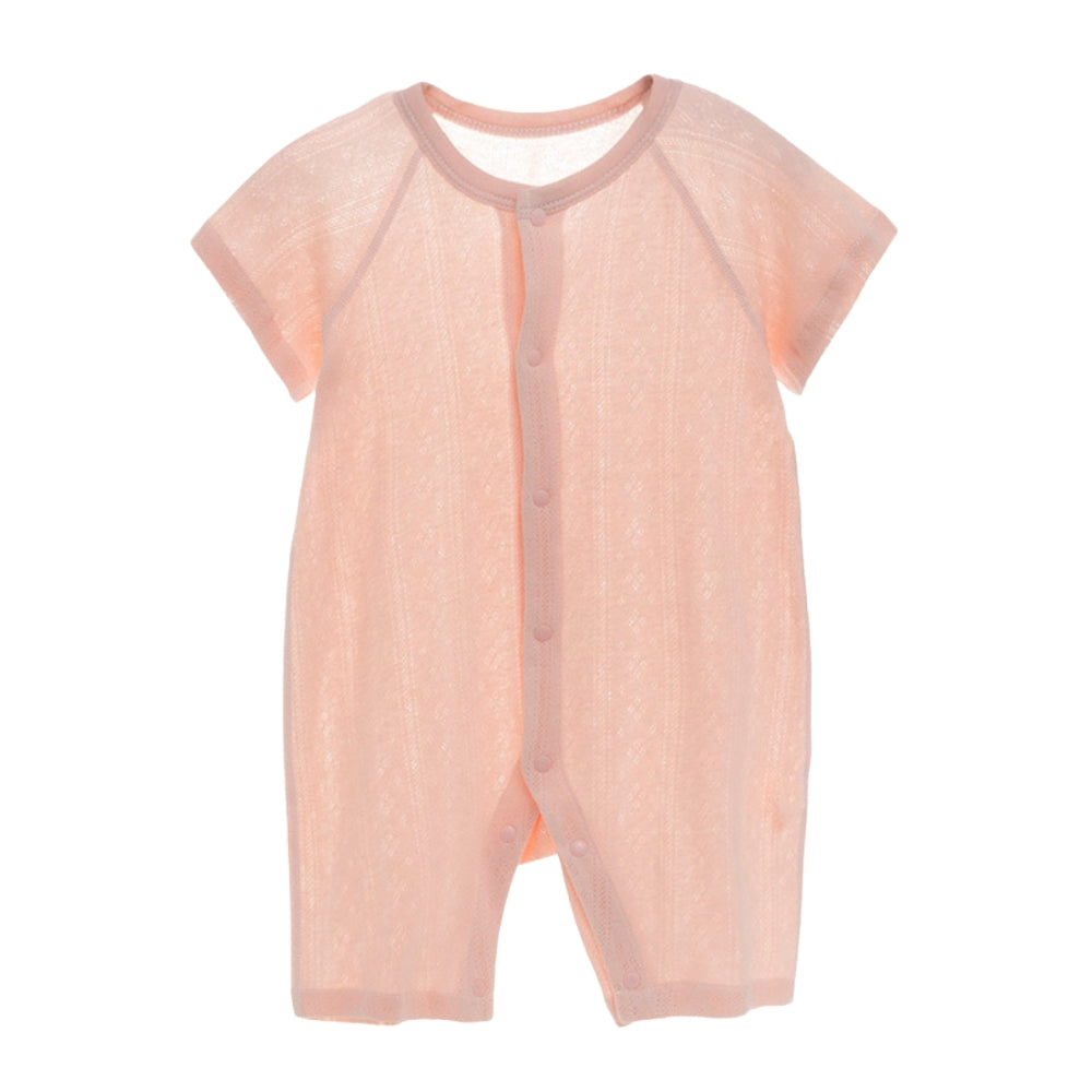 Baby Cotton Mesh Short Sleeve Romper - Beekee
